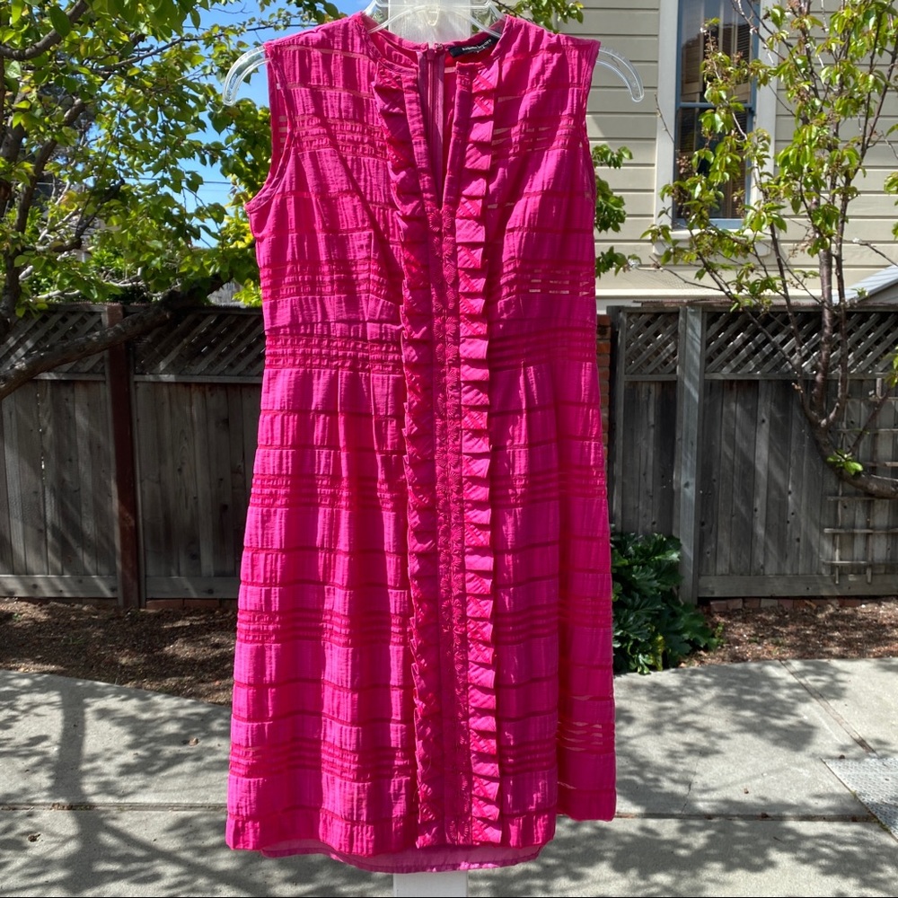 Nanette Lepore Sleeveless V neck Pink Dress Size 2